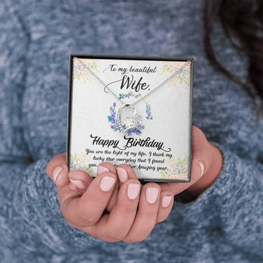 To My Wife - Forever Love - Necklace - Beetno Store - Birthday Anniversary Memorial Gifts, C30025TG, C30025TR, Forever Love Necklace, Gift for Girls Daughter, Gift for Girls Mother, Jewelry, lx-C30025, necklace, necklace gift, never ending love necklae, NEWLY CURATED, PB23-WOOD, Personalized Jewelry, PROD-1127155, PT-781, TNM-1, to my wife, To My Wife Forever Love Necklace, to my wife necklace, USER-61358